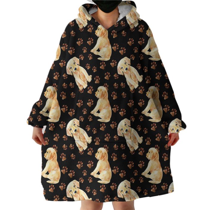 Golden Puppies Hoodie Wearable Blanket WB1091