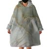 Golden Splash shade Of Grey Hoodie Wearable Blanket WB0434