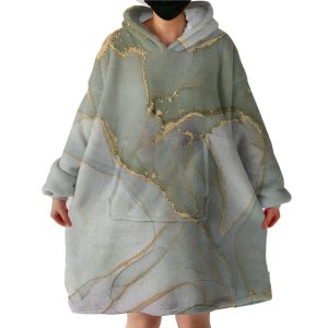 Golden Splash shade Of Grey Hoodie Wearable Blanket WB0434
