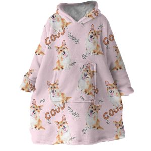 Good Corgi Hoodie Wearable Blanket WB1777 1