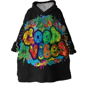 Good Vibes Hoodie Wearable Blanket WB0872 1