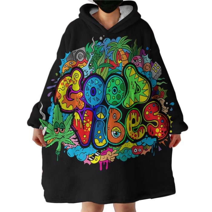 Good Vibes Hoodie Wearable Blanket WB0872