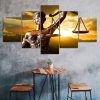 Greek Goddess of Justice Themis Statue 5 Piece Five Panel Wall Canvas Print Modern Art Poster Wall Art Decor