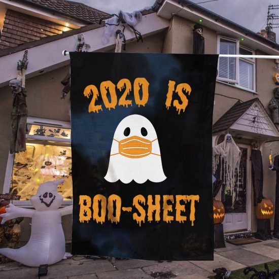 Halloween 2020 Funny Boo Sheet Ghost Costume Personalized Garden Flag House Flag Double Sided Home Design Outdoor Porch