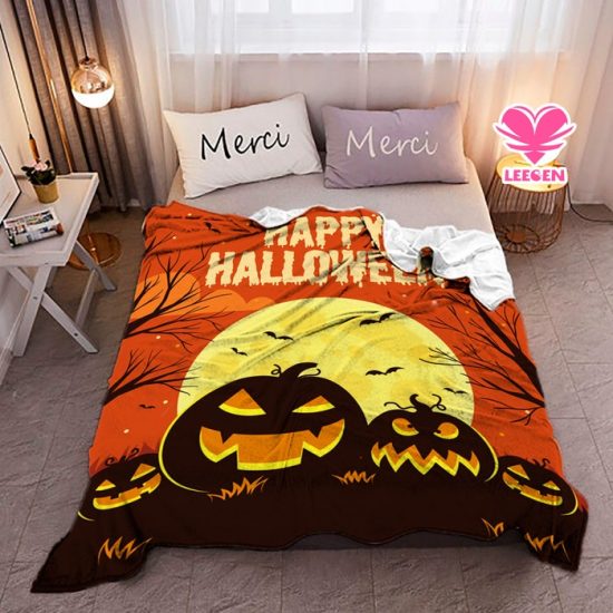 Halloween Blanket Halloween Decor Fall Blanket Halloween Pumpkin Pumpkin Decor Sofa Bedding Decor B114 2