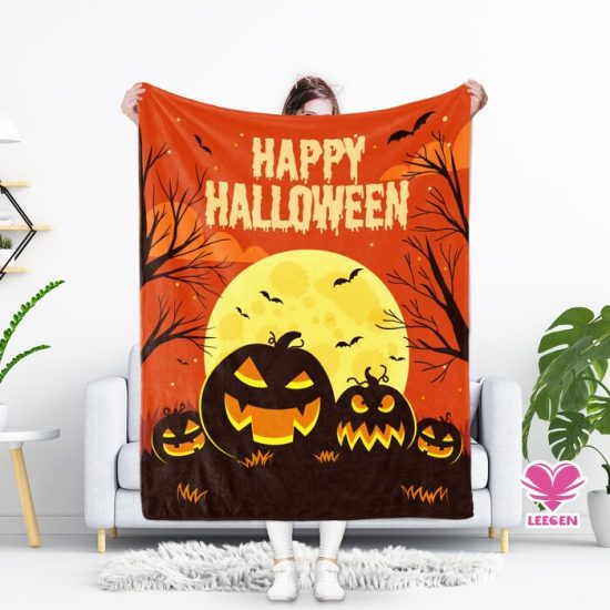 Halloween Blanket Halloween Decor Fall Blanket Halloween Pumpkin Pumpkin Decor Sofa Bedding Decor B114 4