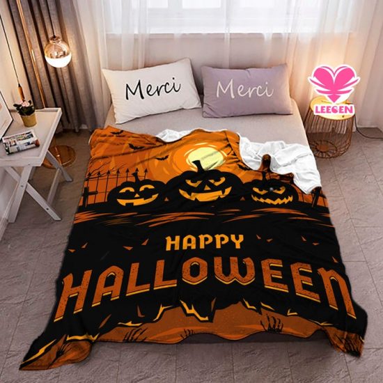 Halloween Blanket Halloween Decor Fall Blanket Halloween Pumpkin Pumpkin Decor Sofa Bedding Decor B115 2