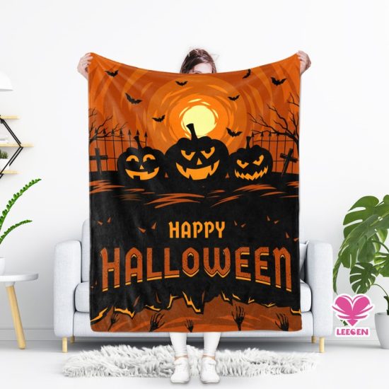 Halloween Blanket Halloween Decor Fall Blanket Halloween Pumpkin Pumpkin Decor Sofa Bedding Decor B115 4