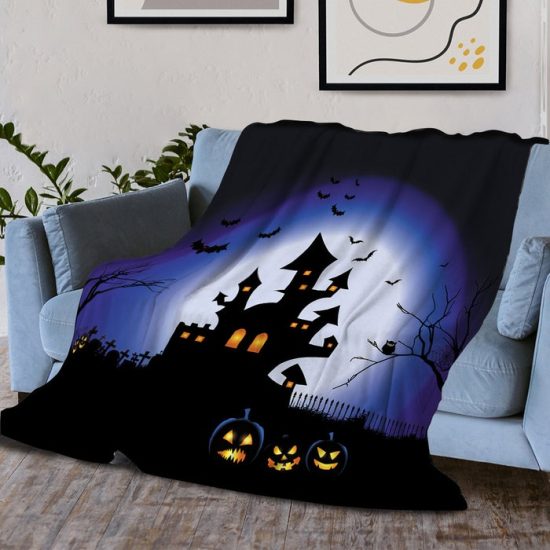 Halloween Blanket Pumpkin Blanket Bat Blanket Spider Blanket  Blanket Gift Bed Couch Sofa Dorm B002