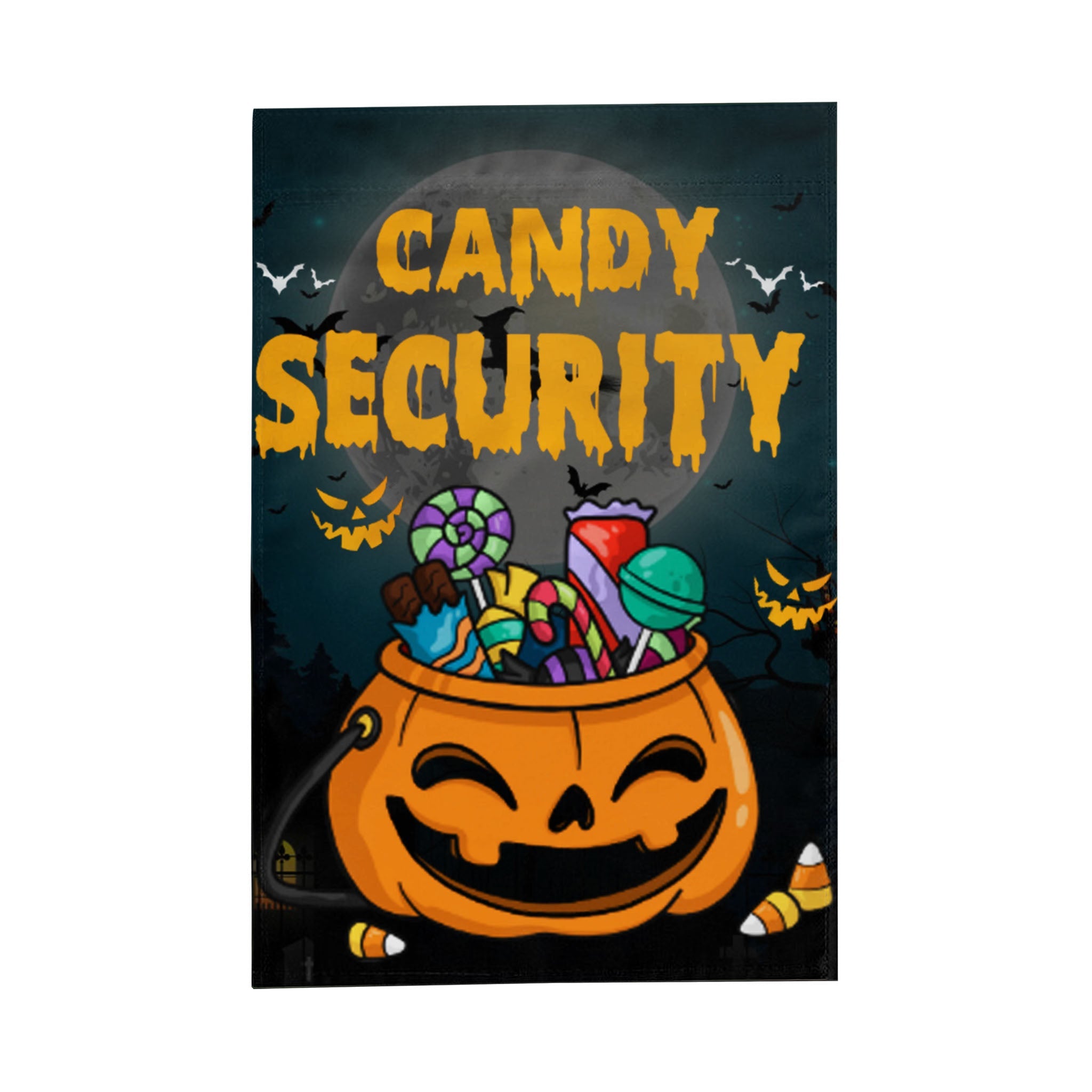 Halloween Flag Candy Security Halloween Pumpkin Halloween Garden Flag 1