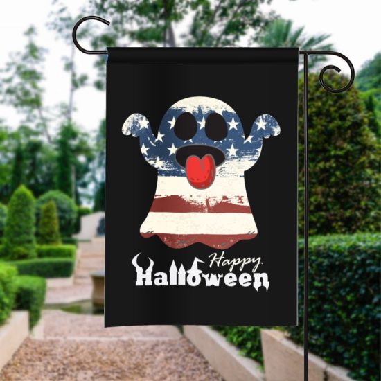 Halloween Flag Funny Halloween Flag With Boo Halloween Garden Flag