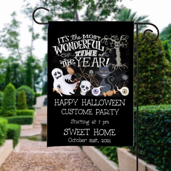 Halloween Flag Halloween Custome Party Most Wonderful Time of the Year Halloween Garden Flag