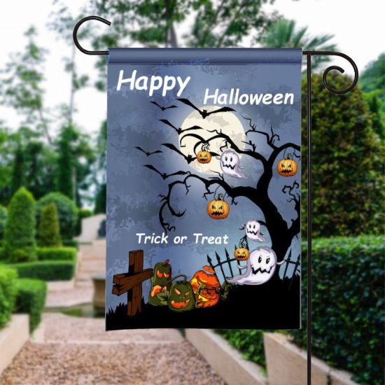 Halloween Flag Happy Halloween Trick or Treat Custom Ghost