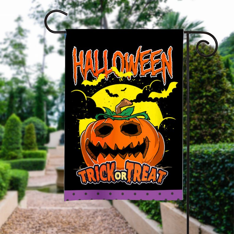 Halloween Flag Trick or Treat Pumpkin Funny Halloween Halloween Garden Flag
