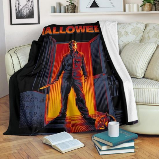 Halloween Michael Myers Fleece Blanket For Bedding Decor