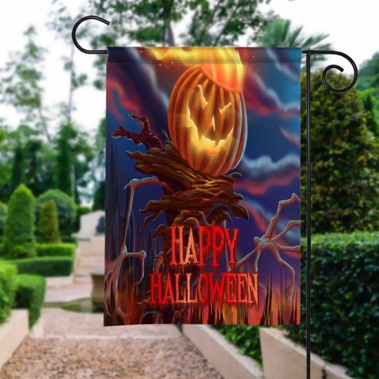 Halloween Scarecrow Pumpkin Personalized Garden Flag House Flag Double Sided Home Design Outdoor Porch
