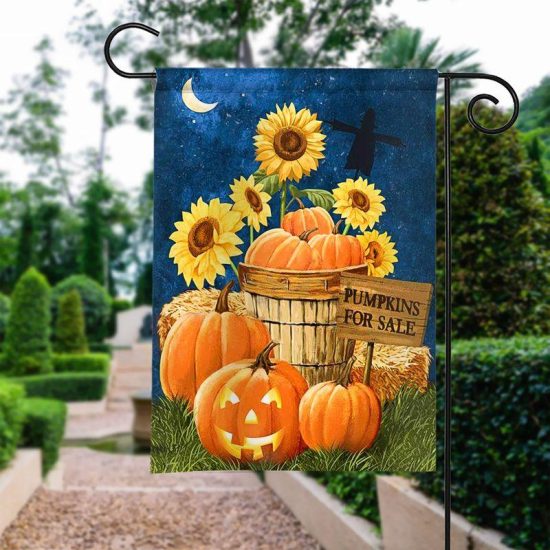 Halloween Sunflowers Personalized Garden Flag House Flag Double Sided Home Design Outdoor Porch