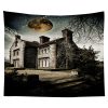 Halloween Tapestry Ghost House Tapestry Background Cloth Party Wall Decor