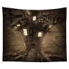 Halloween Tapestry Ghost House Tapestry Background Cloth Party Wall Decor