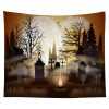 Halloween Tapestry Ghost House Tapestry Background Cloth Party Wall Decor