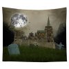 Halloween Tapestry Ghost House Tapestry Background Cloth Party Wall Decor