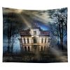 Halloween Tapestry Ghost House Tapestry Background Cloth Party Wall Decor