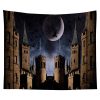 Halloween Tapestry Ghost House Tapestry Background Cloth Party Wall Decor