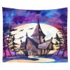 Halloween Tapestry Pumpkin Tapestry Background Cloth Bedroom Wall Decor
