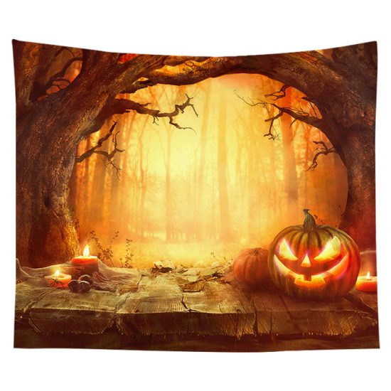 Halloween Tapestry Pumpkin Tapestry Background Cloth Wall Party Decoration Wall Decor