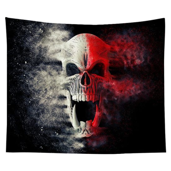 Halloween Tapestry Skull Tapestry Background Cloth Party Wall Decor
