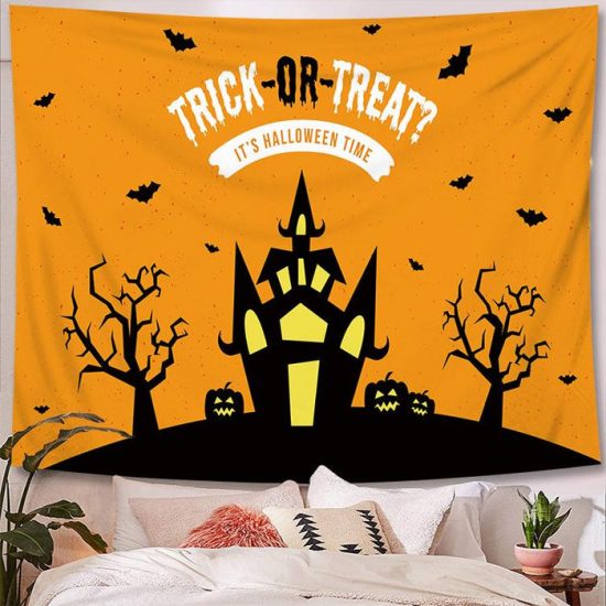 Halloween Tapestry Wall Hanging Tapestry Halloween Decoration Tapestry Wall Backdrop 13
