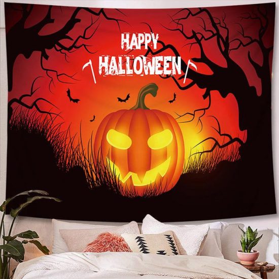 Halloween Tapestry Wall Hanging Tapestry Halloween Decoration Tapestry Wall Backdrop 2