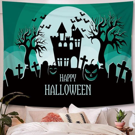 Halloween Tapestry Wall Hanging Tapestry Halloween Decoration Tapestry Wall Backdrop 20