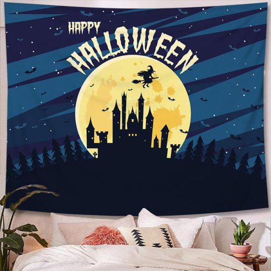Halloween Tapestry Wall Hanging Tapestry Halloween Decoration Tapestry Wall Backdrop 22