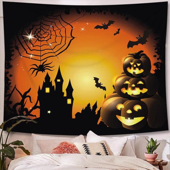 Halloween Tapestry Wall Hanging Tapestry Halloween Decoration Tapestry Wall Backdrop 28