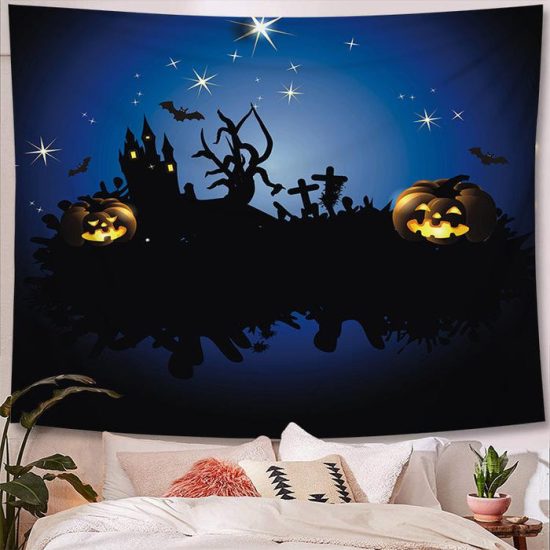 Halloween Tapestry Wall Hanging Tapestry Halloween Decoration Tapestry Wall Backdrop 31