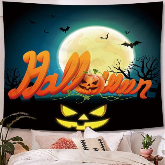 Halloween Tapestry Wall Hanging Tapestry Halloween Decoration Tapestry Wall Backdrop 35