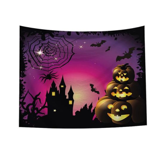 Halloween Tapestry Wall Hanging Tapestry Halloween Decoration Tapestry Wall Backdrop 4
