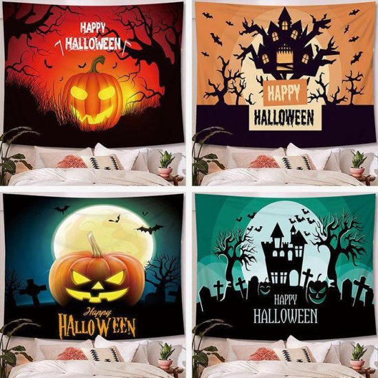 Halloween Tapestry Wall Hanging Tapestry Halloween Decoration Tapestry Wall Backdrop