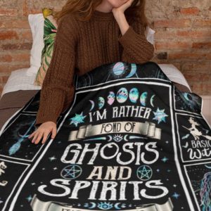 Halloween Witch Ghosts Spirits Blanket Halloween Blanket Family Gifts Cozy Plush Fleece Premium Mink Sherpa 1