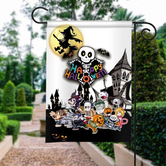 Happy Halloween Personalized Garden Flag House Flag Double Sided Home Design Outdoor Porch