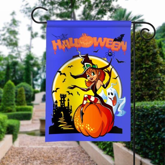 Happy Halloween Personalized Garden Flag House Flag Double Sided Home Design Outdoor Porch