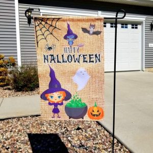 Happy Halloween Themed Pumpkin Halloween Personalized Garden Flag House Flag Double Sided Home Design Outdoor Porch