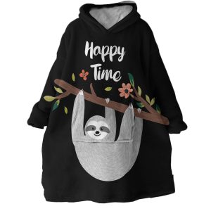Happy Time Hoodie Wearable Blanket WB1904 1