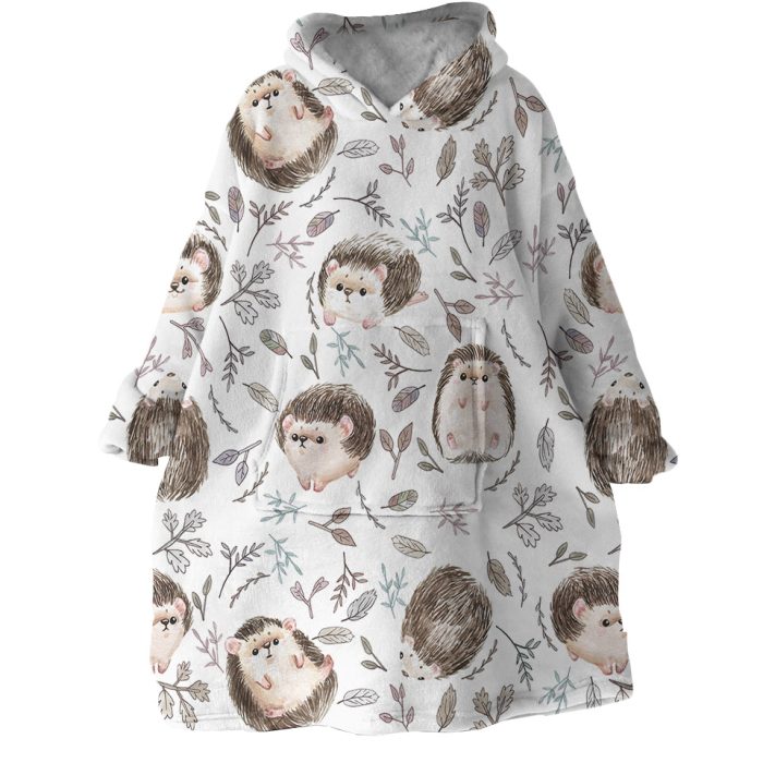 Hedgehog Hoodie Wearable Blanket WB0089 1
