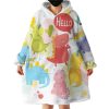 Hello Dinosaur Hoodie Wearable Blanket WB0760