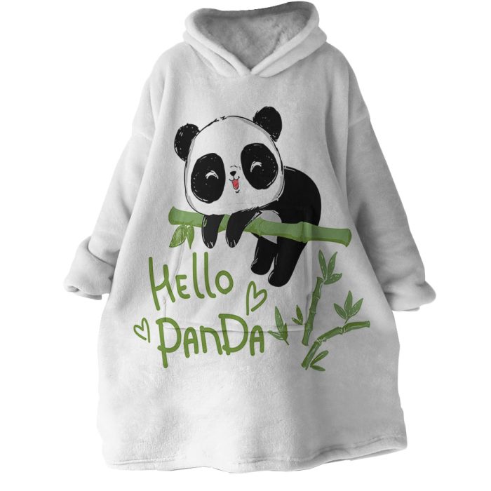 Hello Panda Hoodie Wearable Blanket WB1099 1
