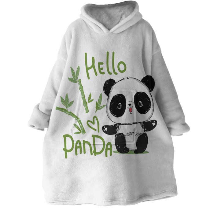 Hello Panda Hoodie Wearable Blanket WB1100 1