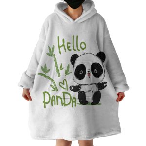 Hello Panda Hoodie Wearable Blanket WB1100
