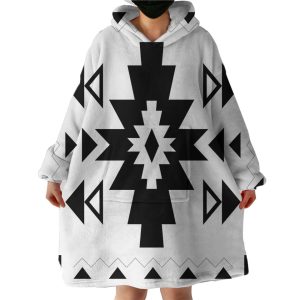 Hinge Patterns Hoodie Wearable Blanket WB0880